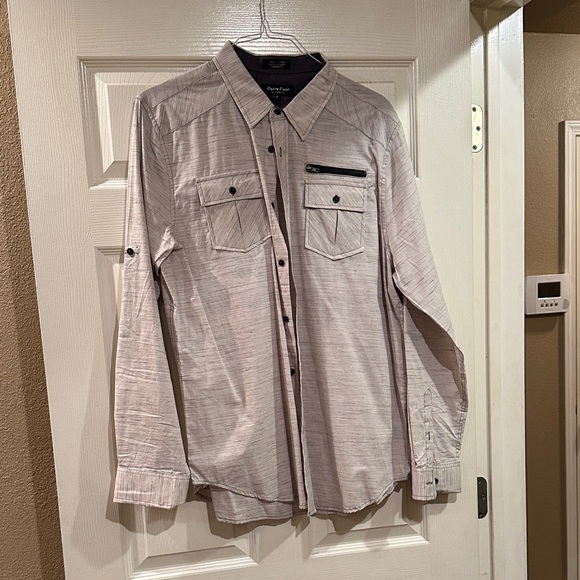 Eighty Eight Platinum Gray Button-Up Shirt - Picture 1 of 3